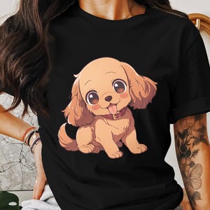 Cocker-spaniël T-shirt kawaii stijl heerlijk zacht Bella 3001 tee cadeau voor hondenliefhebber hond moeder of vader huisdier ouder