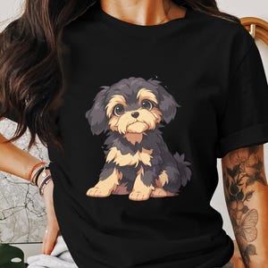 Yorkipoo T-Shirt Kawaii Style Wonderfully Soft Bella 3001 Tee Gift for Dog Lover Dog Mom or Dad Pet Parent