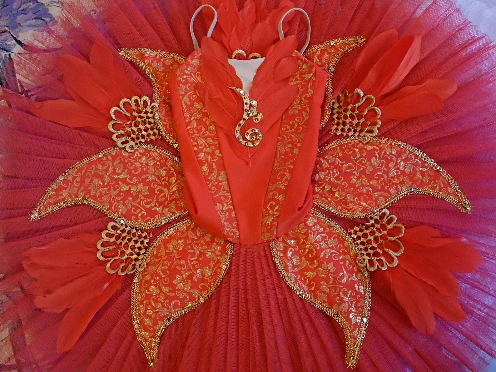 Professional ballet costume Firebird stretch costume for | Etsy