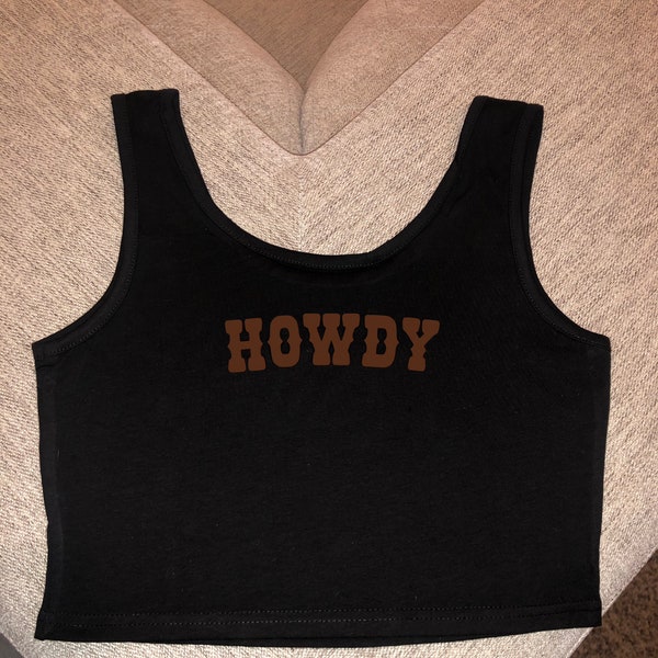 Howdy crop top, western crop top, Texas crop top, rodeo crop top, streetwear