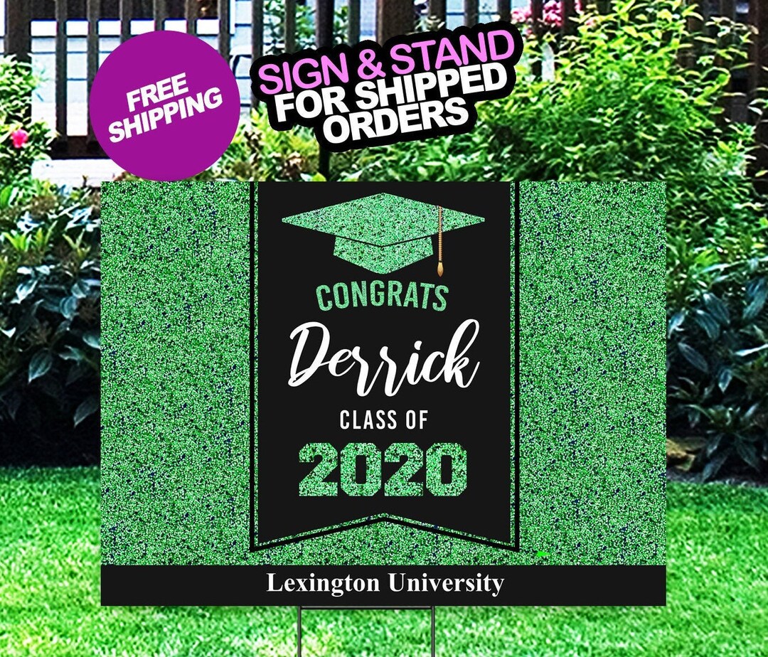 Graduation Yard Sign Class of 2022 Lawn Sign FREE SHIPPING - Etsy