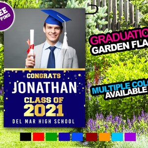 Graduation Yard Flag, Class of 2025 FREE SHIPPING, High School or College Graduation Multi Colors Check it out