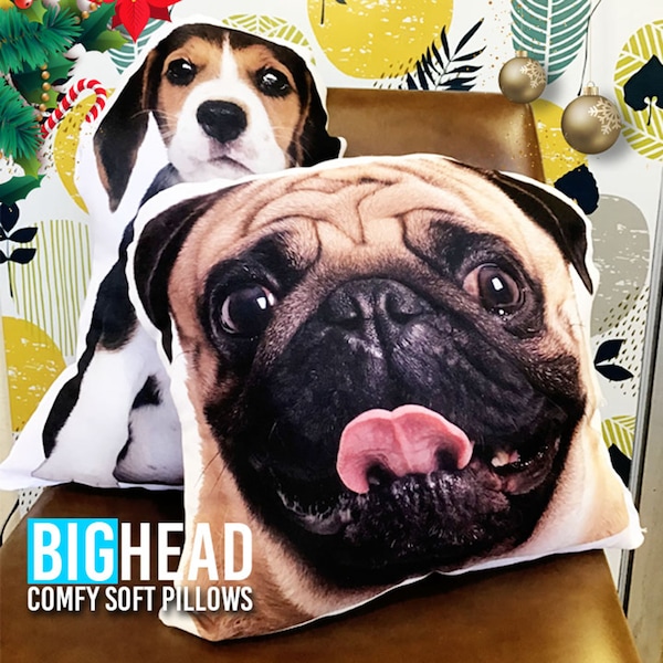 Custom Pet Pillows, From Photo Pillow, With Personalized Picture, dog parent gift, Memorial Gift custom plushie Pet 3D Pets Dog Cat Pillow