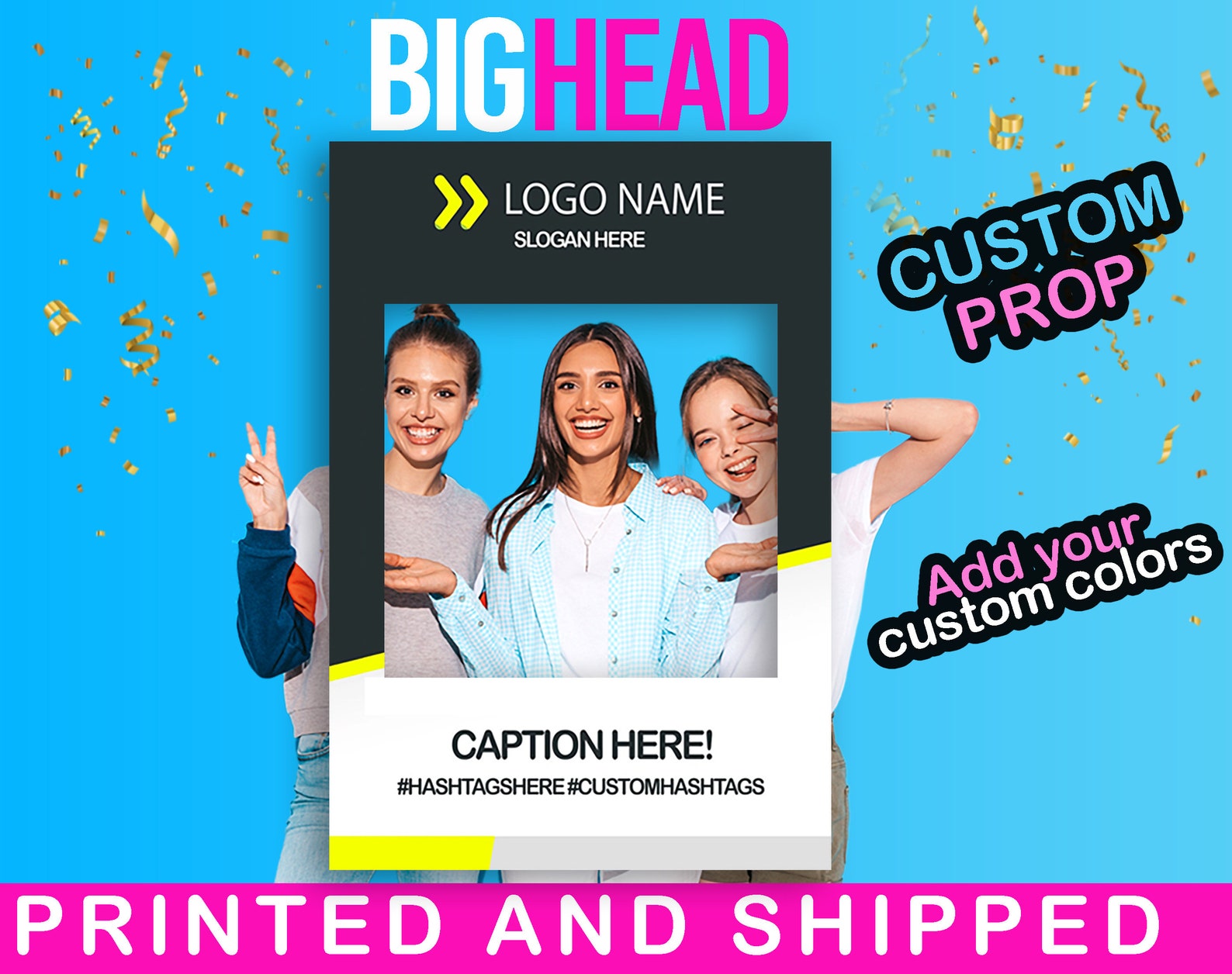 Custom Business Corporate Photo Booth Frame Prop Customize Etsy