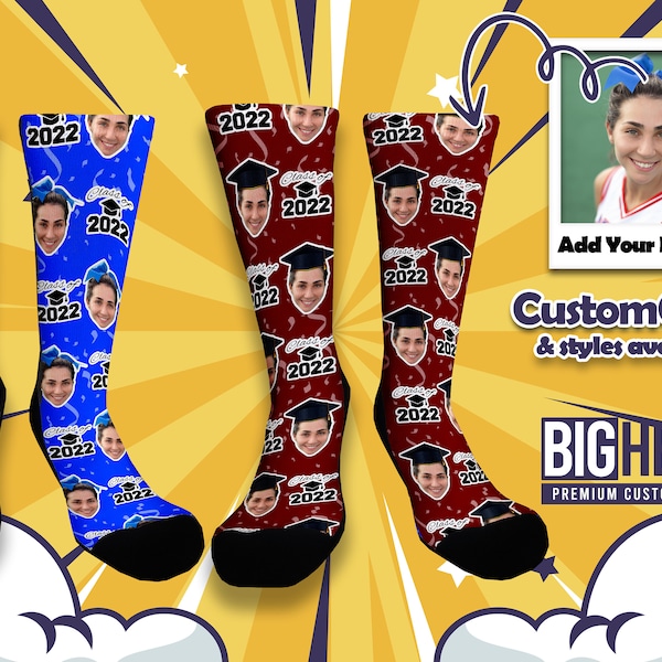 Graduation Socks I Big Head Socks I Picture Face socks I Graduation Gift