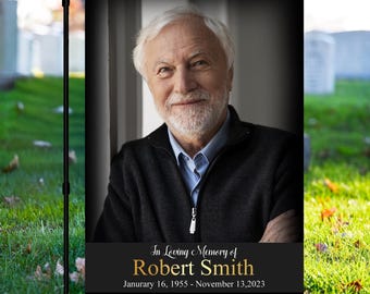 Custom Memorial Garden Flag | Funeral Frame Board Sympathy Gift, In Loving Memory, Funeral or Cemetery Decoration
