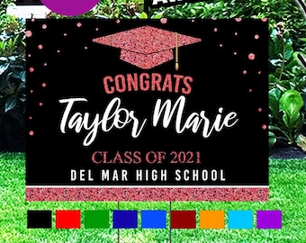 Graduation Yard Sign, Class of 2023 Lawn Sign, FREE SHIPPING, High School or College Graduation