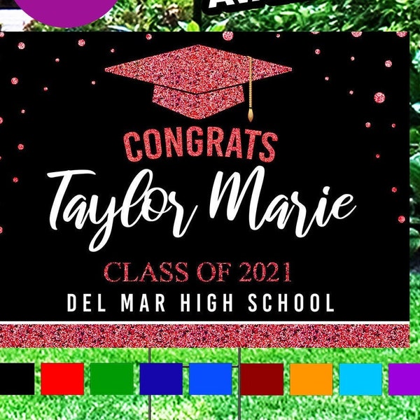 Graduation Yard Sign, Class of 2023 Lawn Sign, FREE SHIPPING, High School or College Graduation