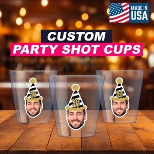 Custom Big Head Face Birthday Banner Drink Stirrers, 21st, 30th, 40th, 50th birthday Face Cake topper, Cupcake topper personalized Straws image 9