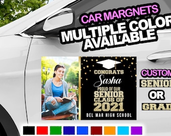 Graduation Car Magnetic Class of 2023 Middle School High School or College Graduation add picture