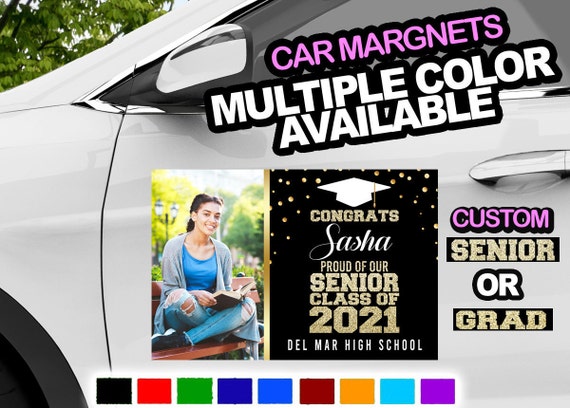 Personalized Congrats Grad Car Magnet