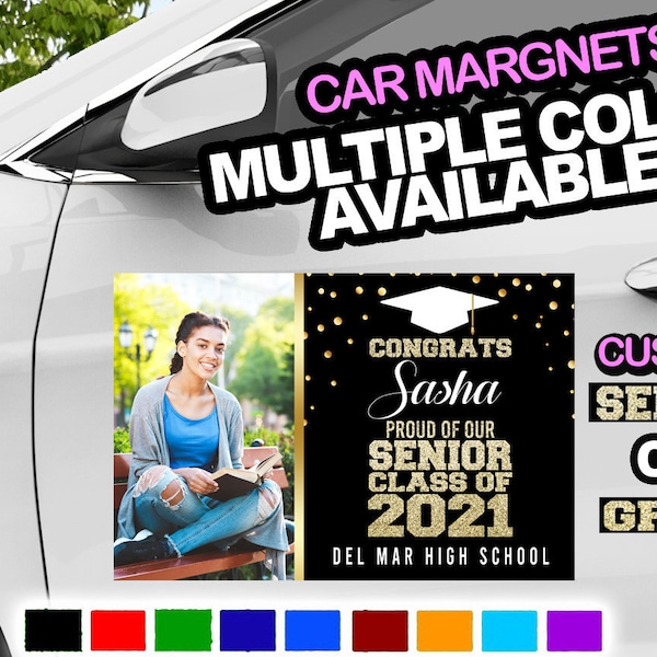 Graduation Car Magnetic Class of 2023 Middle School High School or College Graduation add picture