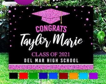 Graduation Yard Sign, Class of 2022 Lawn Sign, FREE SHIPPING, High School or College Graduation