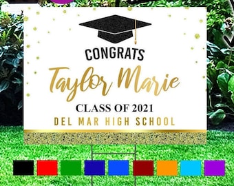 Graduation Yard Sign, Class of 2024 Lawn Sign, FREE SHIPPING, High School or College Graduation