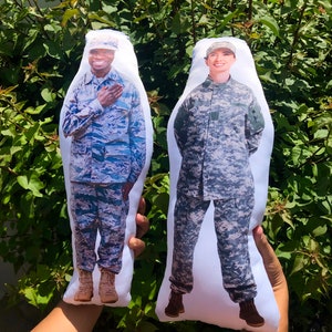 Military Doll Hero Pillow I Great Gift  Children, Girlfriend, Wife, Boyfriend, Husband, Parents Photo Pillow, Face Pillow Navy, Army Any pic