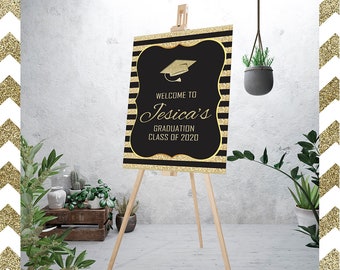 Gold Black Graduaton Bienvenue Sing 2020 Grad