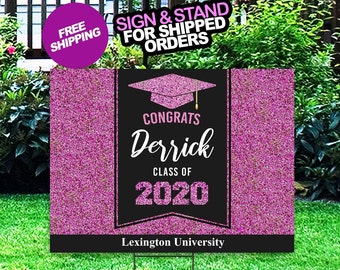 Graduation Yard Sign, Class of 2020 Lawn Sign, FREE SHIPPING, High School or College Graduation