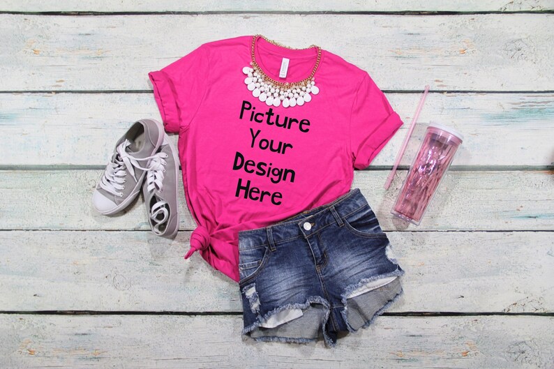 Download Bella Canvas t-shirt Flaylay Mockup shirt style 3001 BERRY ...