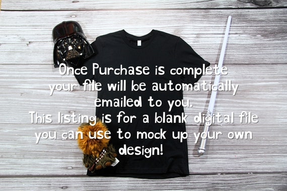 Bella Canvas T Shirt Flaylay Mockup Shirt Style 3001 Black Etsy
