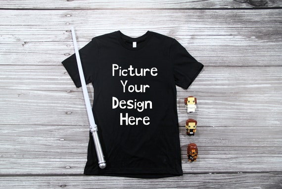 Bella Canvas T Shirt Flaylay Mockup Shirt Style 3001 Black Etsy