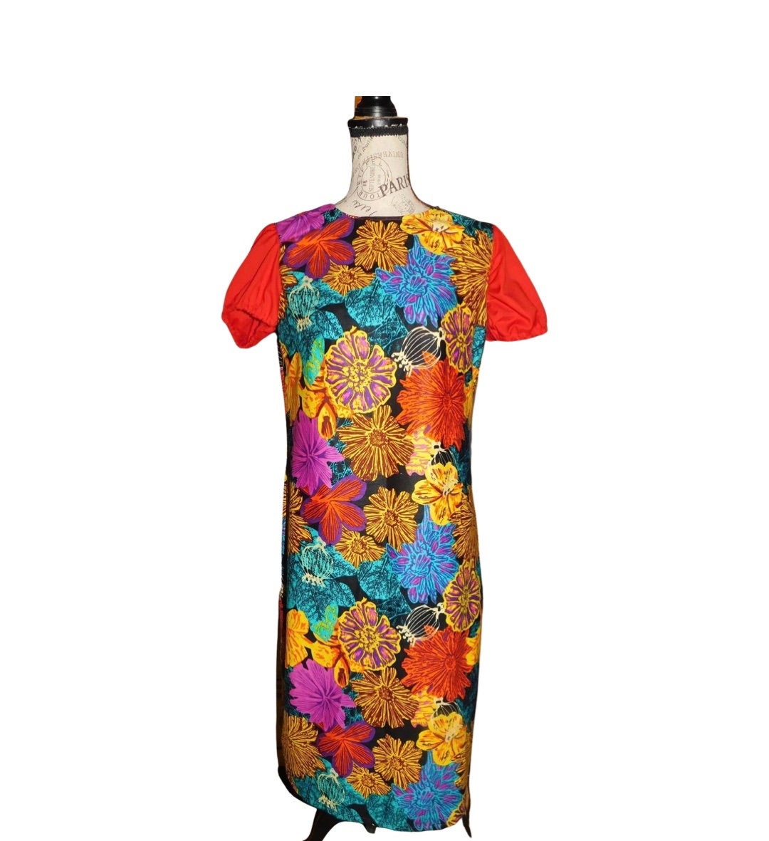 Floral Ankara/african Print Dress Etsy