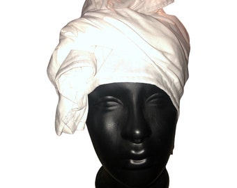 Solid White Head Wrap