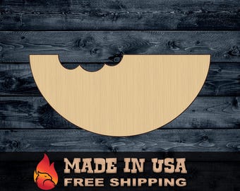 Wood Sign Cutout Watermelon Fruit Bite Gift DIY Blank Party Shape Unpainted 1/4 inch thick