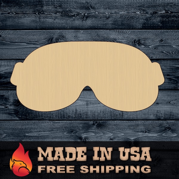 Goggles Scuba Diving Shape Silhouette Blank Unpainted Gift DIY Wood Cutout Sign 1/4 inch thick