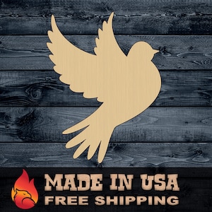 Wood Sign Cutout Pigeon Bird Garden 1/4 inch thick