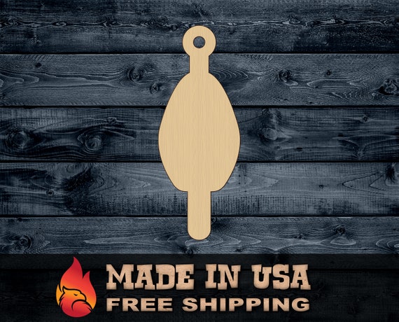 Bobber Fishing Bait Lure Gift Wood Cutout Shape Silhouette Blank Unpainted  Sign 1/4 Inch Thick 