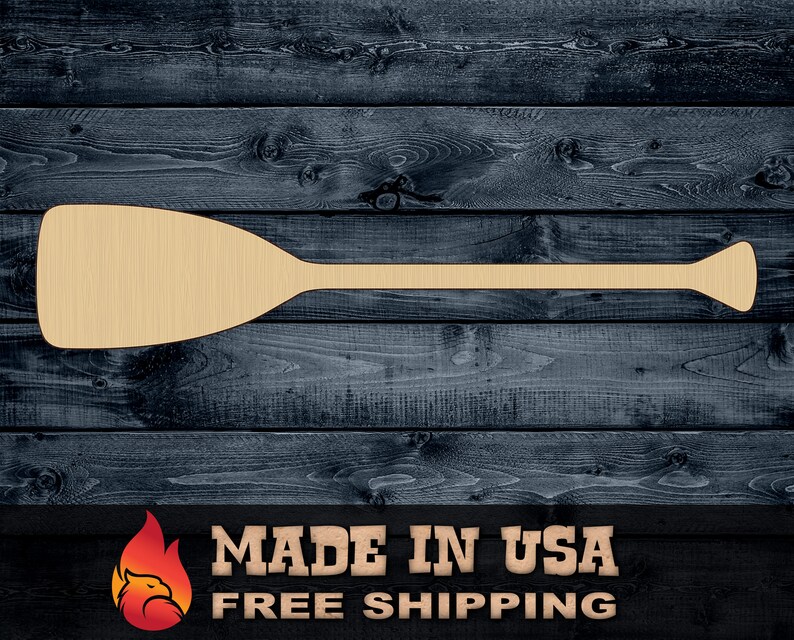 Paddle Canoe Oar Scull Lake River Boat Wood Cutout Shape Etsy