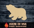 Bear Cub Baby Head Animal Wood Cutout Shape Silhouette Blank Unpainted Sign 1\/4 inch thick