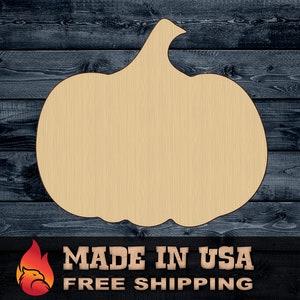 Pumpkin Halloween Gift DIY Wood Cutout Silhouette Blank Unpainted Sign 1/4 inch thick