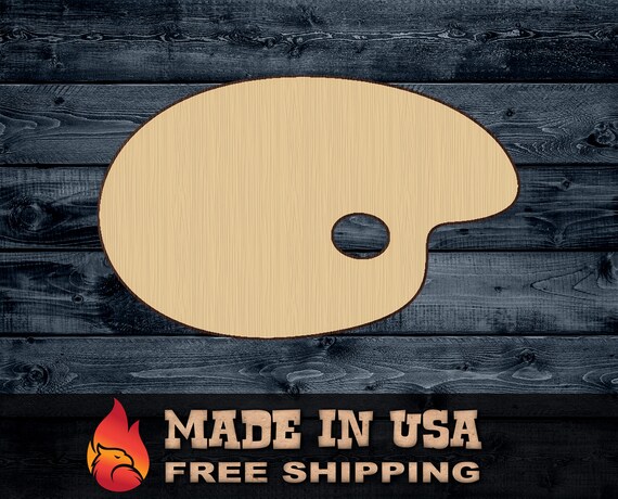 Palette Painter Gift Wood Cutout Shape Silhouette Blank Unpainted Sign 1/4  Inch Thick - Etsy