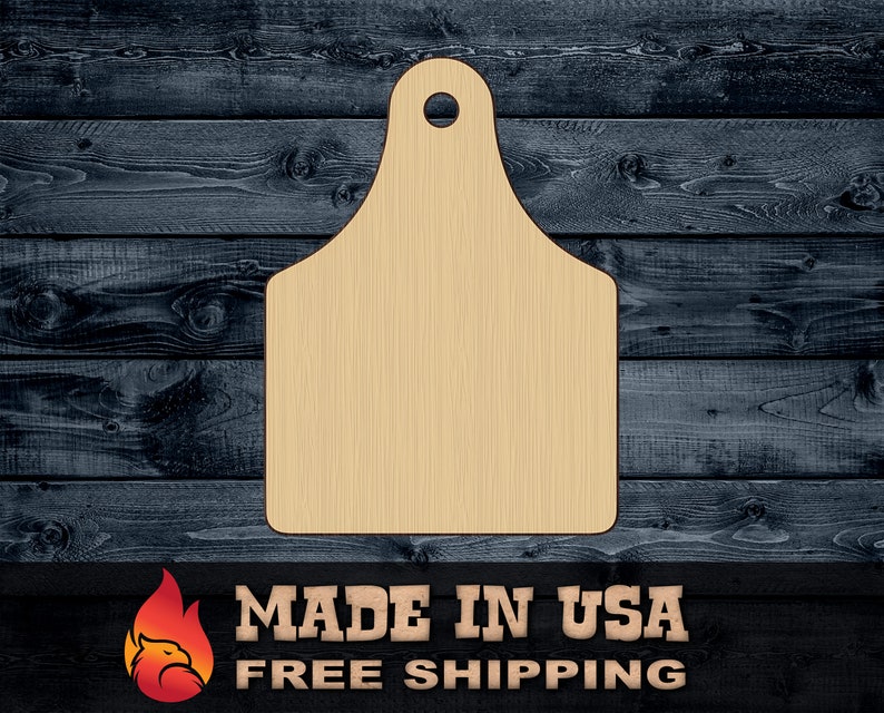Cattle Ear Tag Mark Wood Cutout Shape Silhouette Blank Etsy