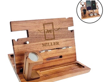 Gift for Men Docking Station, It keeps all personal items organized, Gift for Him, Christmas Gift, Personalized Gift, Gift for Husband