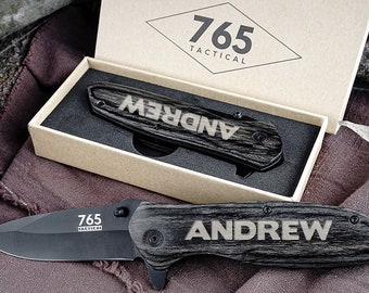 Pocket Knife for Men - Custom Knives - Gift for Him - Hunting Knife - Engrave Name Knife - Gift for Men - Gift for Dad - Personalized Gift
