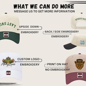 Custom Embroidered Hat, Personalized Baseball Cap with Text, Custom Name Hat – Monogram Gift – Adjustable Dad Hat – Custom Cap for Men/Women image 5
