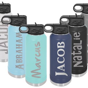 Personalized Water Bottles For Kids, Custom 18 Oz Water