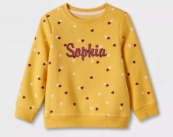 Personalized Toddler Fleece Pullover: Embroidered Name Sweatshirt