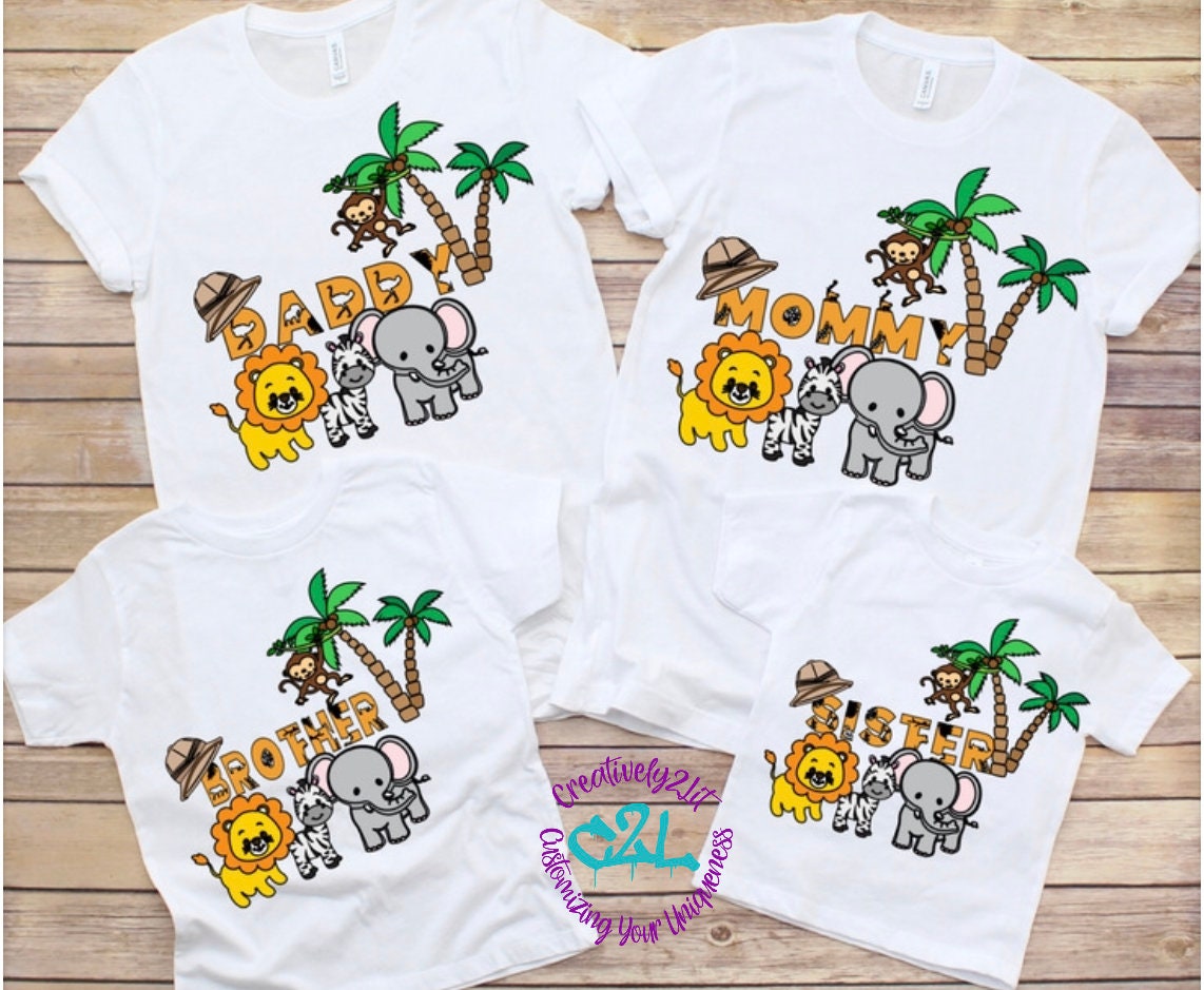 safari theme birthday shirt