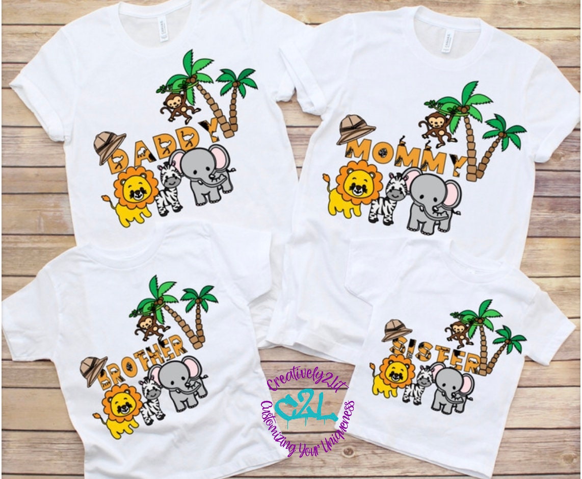 Safari Family shirts Safari birthday shirts Custom Safari Etsy