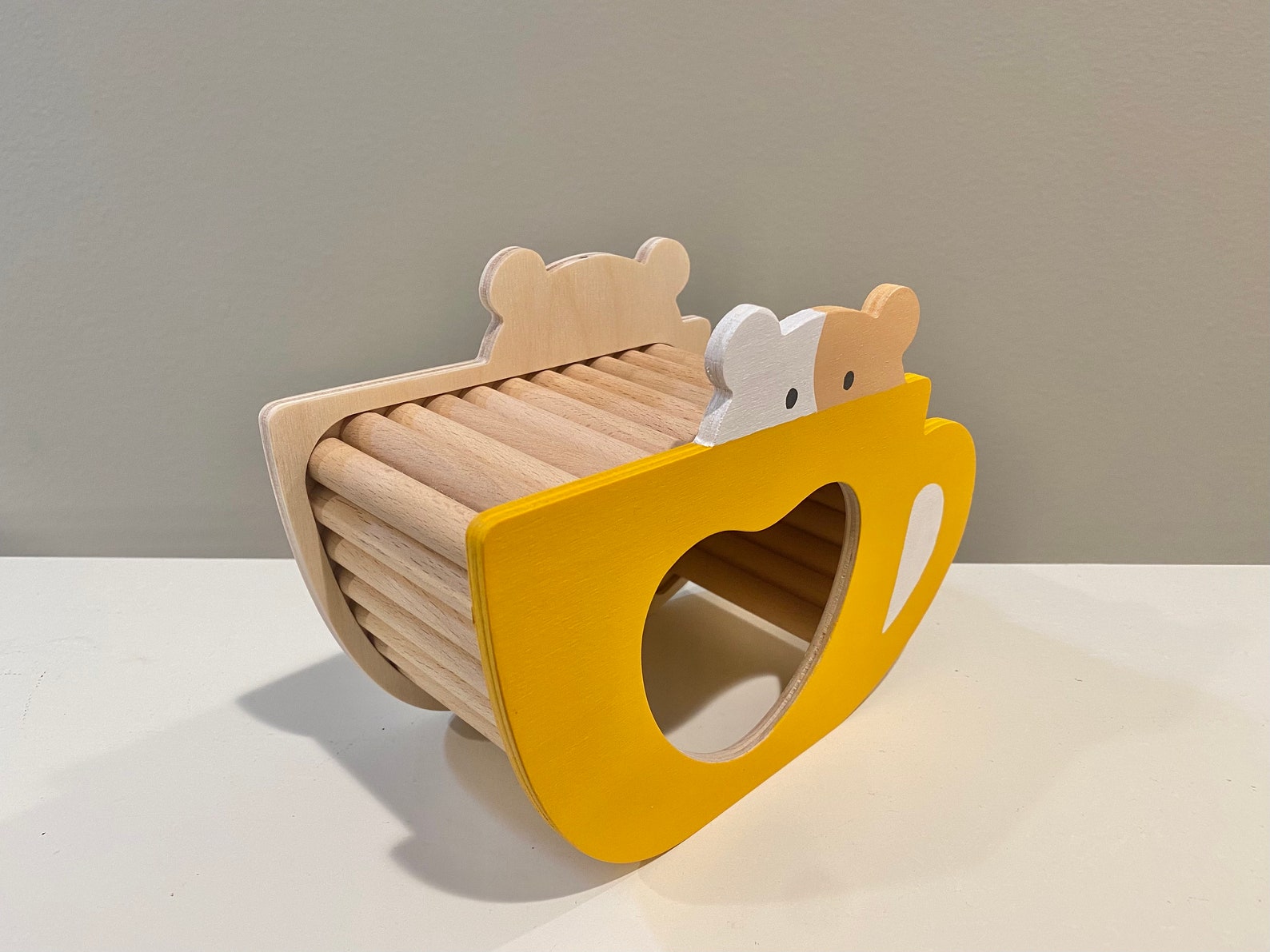 Natural Wood Colorful Hamster Hideouts | Etsy