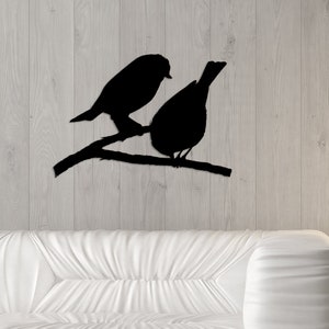 Metal Birds on Branch Wall Art: Nature-Inspired Home Decor