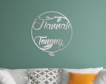 Personalized Metal Sign, Wedding Gift, Large Metal Wall Art, Customized  Wedding Decor, Aniversary Gifts for parent, Contemporary Art