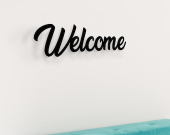 Welcome Metal Sign Wall Art Decor, Metal Word, Outdoor Decor, Home Entrance Sign, Metal Wall Art Decor For Office, Home Gift For Friends