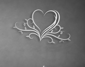 Decorative Metal Heart Wall Art  – Silver Anniversary Gift for Parents, Romantic Love Home Decor, Unique Gift for Couples & Newlyweds