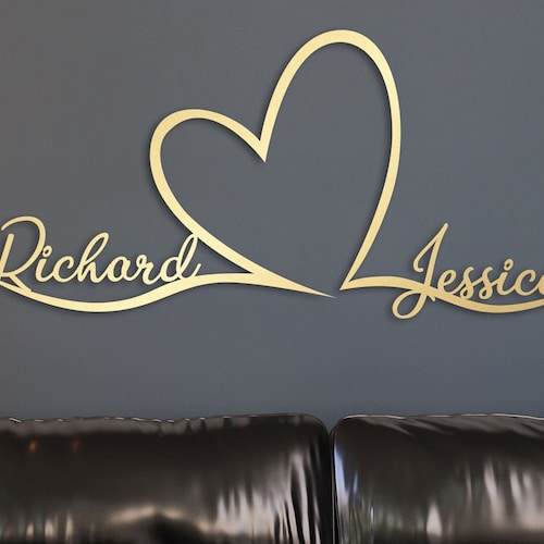 Love Sign Metal Wall Art Heart Metal Wall Decor Mothers Day Etsy