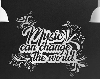 Metal Personalized Music Wall Art Decor, Custom Quotes Music Gift for Musicians, Music Teacher Gift, Home Decoration, Music Room Decoration