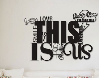 This is Us Metal Sign, Personalized Metal Art, Customized Design , Large Metal Wall Art and Decor, Home Decoration , Wedding Gift for Couple